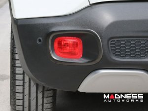 Jeep Renegade Rear Reflector Light Trim - Dark Brushed Stainless Steel (2015-2018)